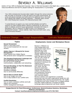 Beverly Williams, author, employment and former HR professional, arbitrator and lecturer.